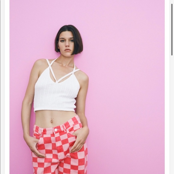 NEW Zara white crop top - Picture 2 of 8